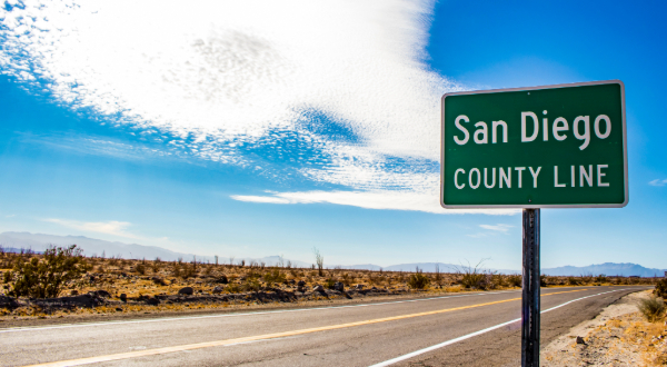San Diego County line