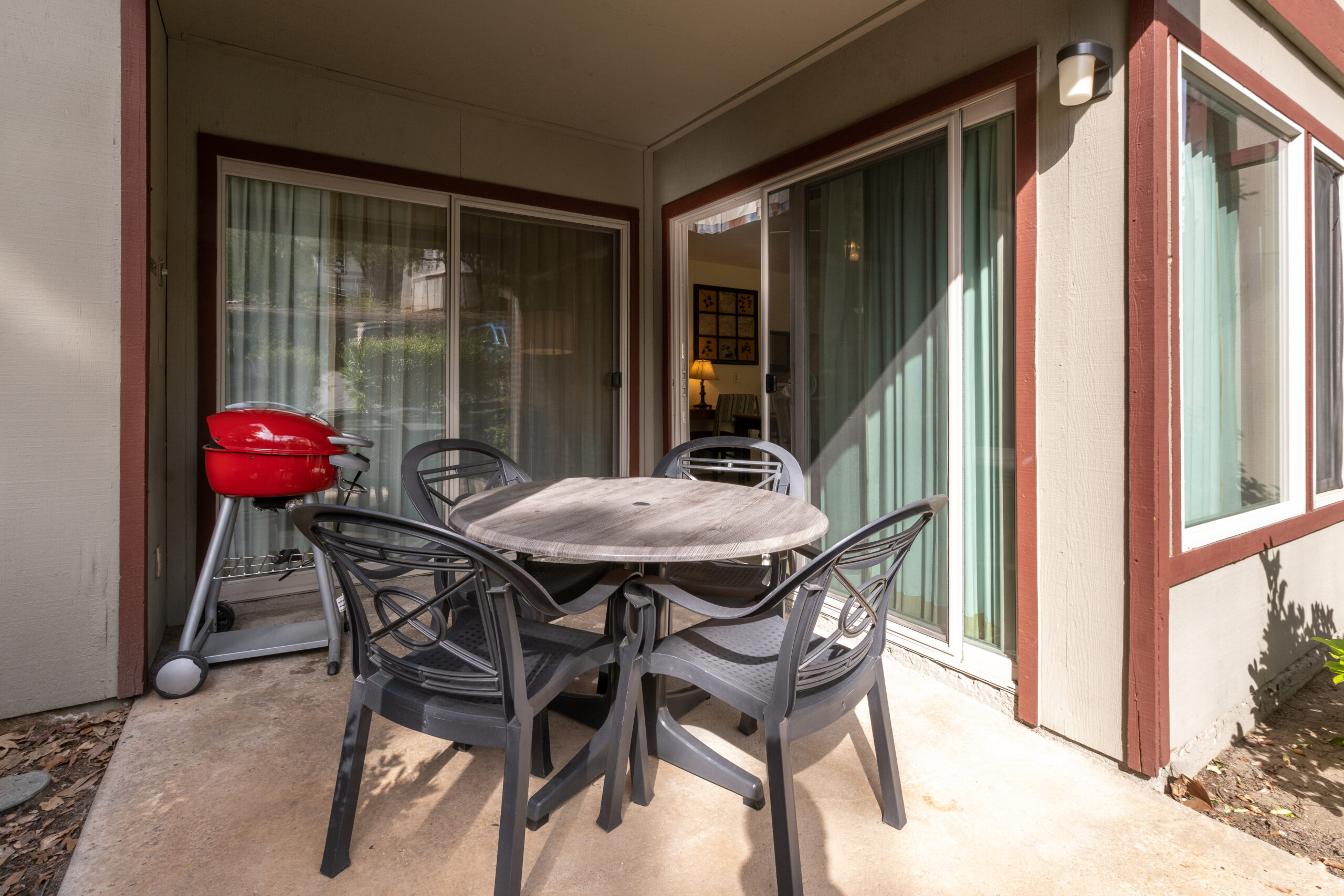 private patio with grill