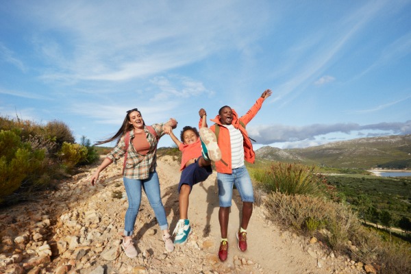 Family hiking