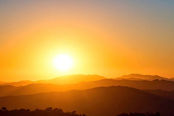 countryside sunset